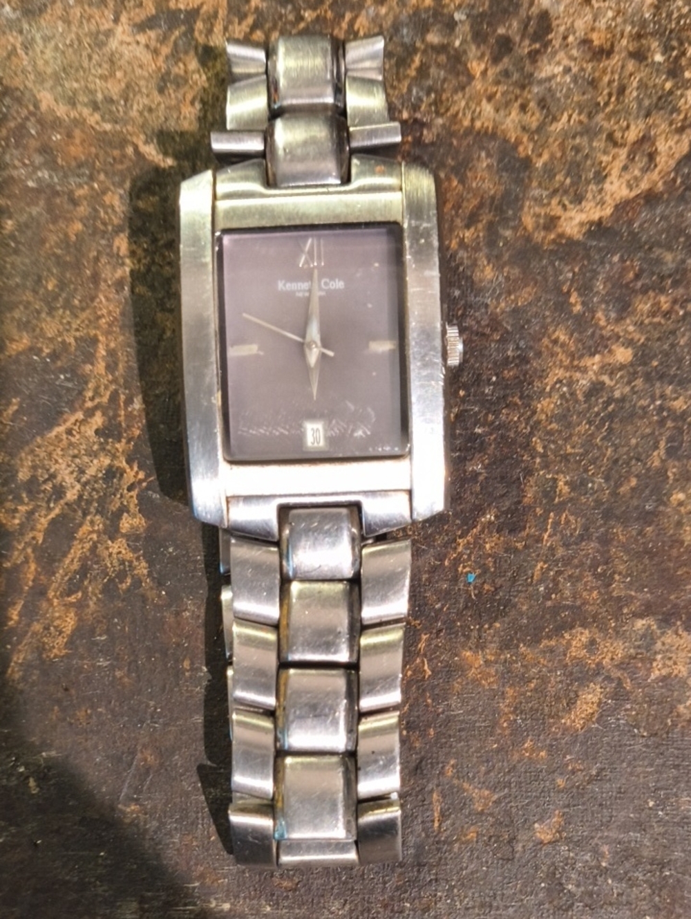 Kenneth Cole Mens Wrist Watch Stainless Band, Rose Gold Face Date/Time Working